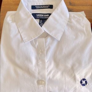 Lands End Chase Long Sleeve Poplin Blouse